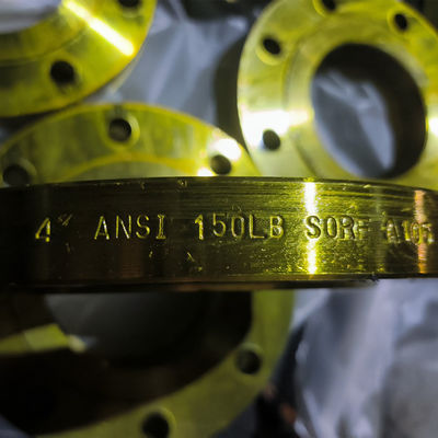 Reborde de pintura amarillo del cuello de la soldadura del ANSI que suelda con autógena el material 304 316